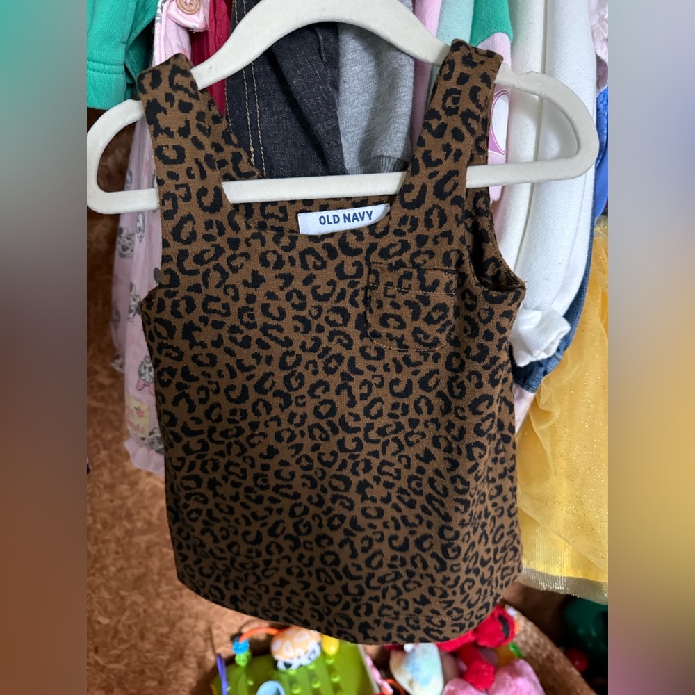 Old Navy Brown Leopard Print Tank Top
